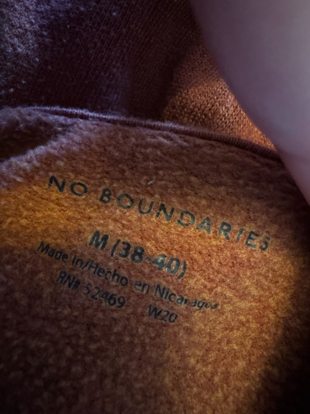 No Boundaries Burnt Orange Fleece Pullover - Picture 2 of 2